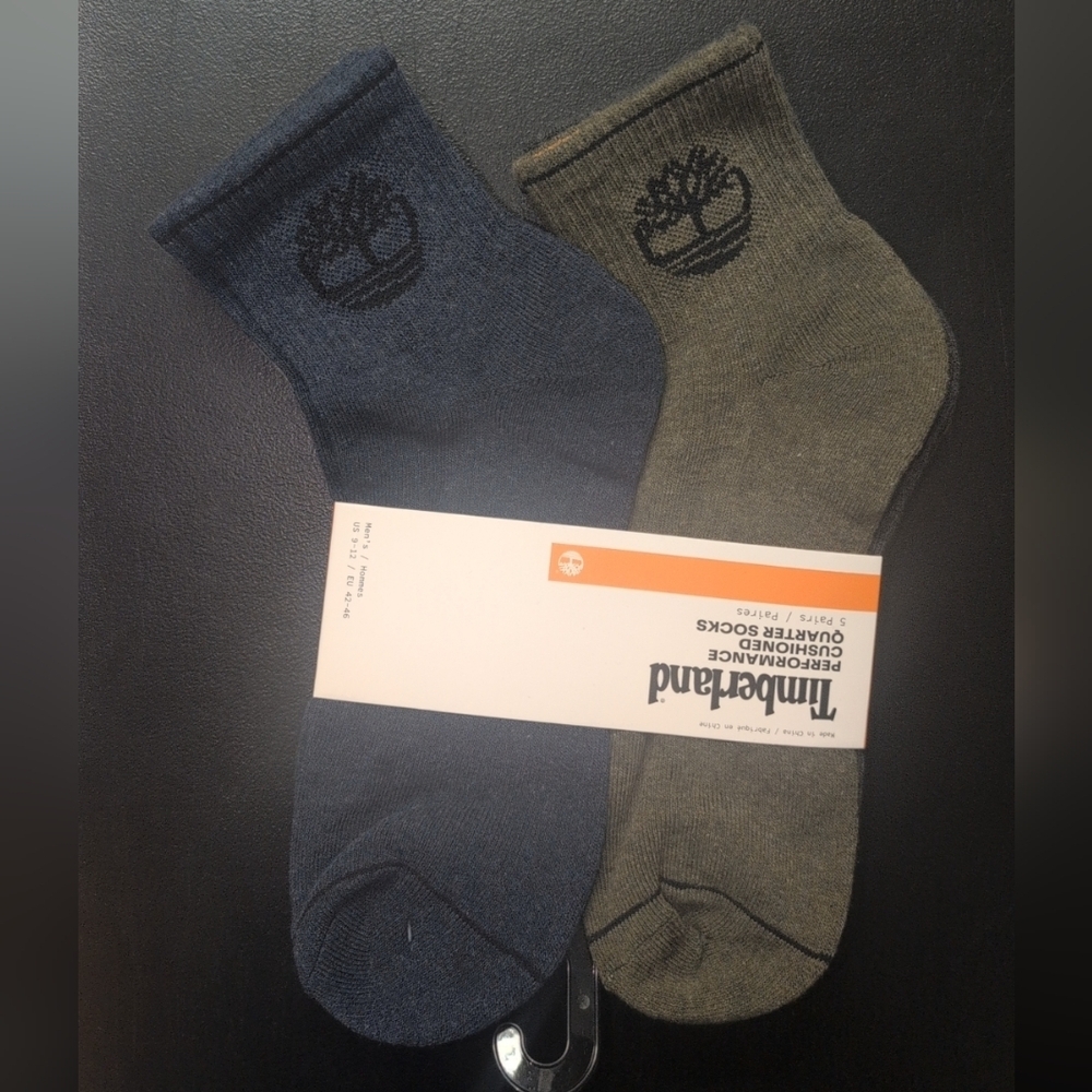 Timberland Men's Performance Cushioned Quarter Socks - Multi Color 5pk